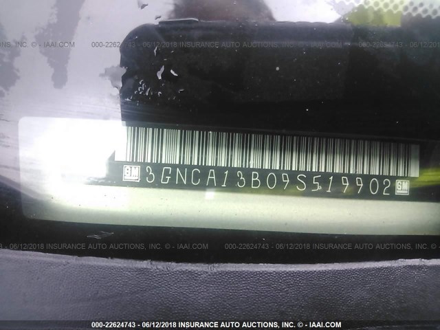 3GNCA13B09S519902 - 2009 CHEVROLET HHR LS TAN photo 9