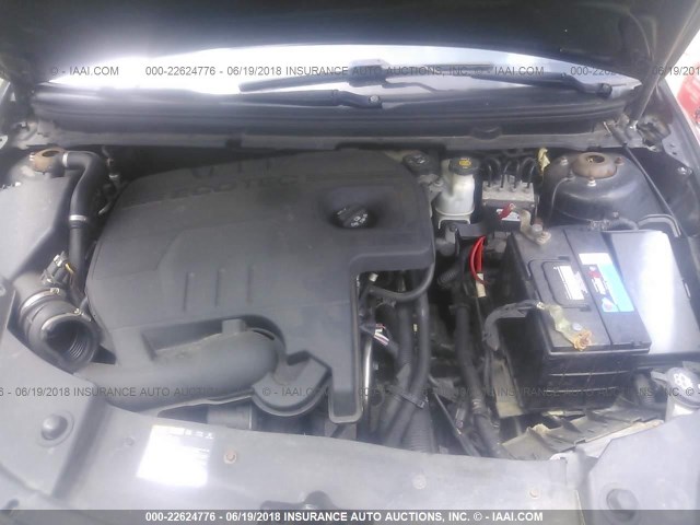 1G1ZC5E19BF147455 - 2011 CHEVROLET MALIBU 1LT შავი ფოტო 10