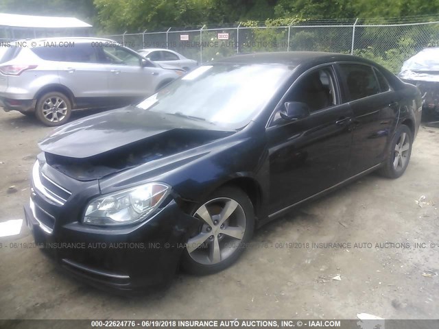 1G1ZC5E19BF147455 - 2011 CHEVROLET MALIBU 1LT შავი ფოტო 2
