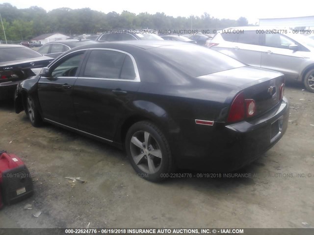 1G1ZC5E19BF147455 - 2011 CHEVROLET MALIBU 1LT შავი ფოტო 3