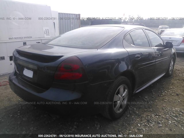 2G2WP552281119105 - 2008 PONTIAC GRAND PRIX BLUE photo 4