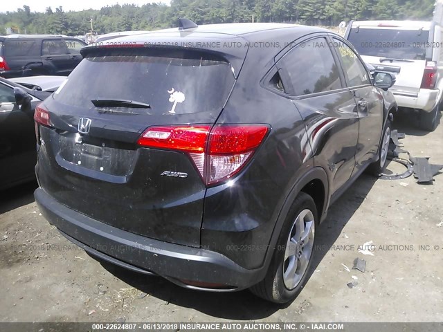 3CZRU6H5XGM753034 - 2016 HONDA HR-V EX BLACK photo 4