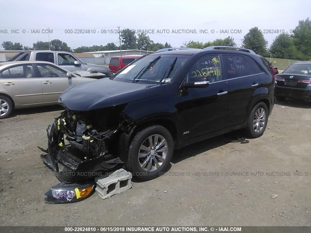 5XYKWDA21DG401197 - 2013 KIA SORENTO SX BLACK photo 2