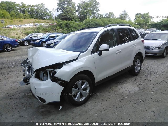 JF2SJADC3GH461741 - 2016 SUBARU FORESTER 2.5I PREMIUM WHITE photo 2