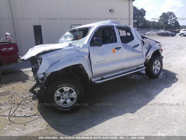 3TMJU62N26M028134 - 2006 TOYOTA TACOMA DOUBLE CAB PRERUNNER SILVER photo 2