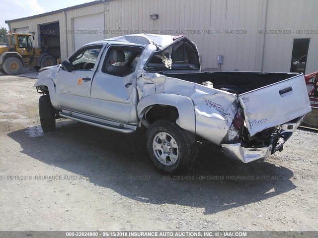 3TMJU62N26M028134 - 2006 TOYOTA TACOMA DOUBLE CAB PRERUNNER SILVER photo 3