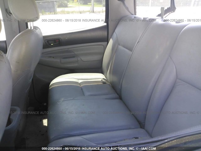 3TMJU62N26M028134 - 2006 TOYOTA TACOMA DOUBLE CAB PRERUNNER SILVER photo 8