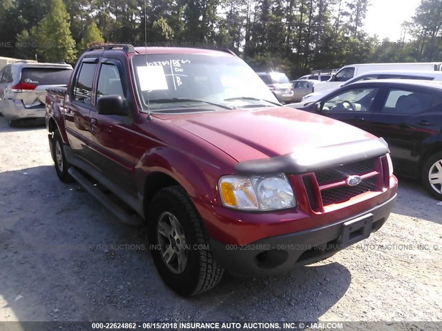 1FMZU67K95UA23780 - 2005 FORD EXPLORER SPORT TR  RED photo 1