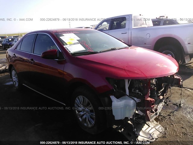 4T4BF1FK2ER426750 - 2014 TOYOTA CAMRY L/SE/LE/XLE RED photo 1