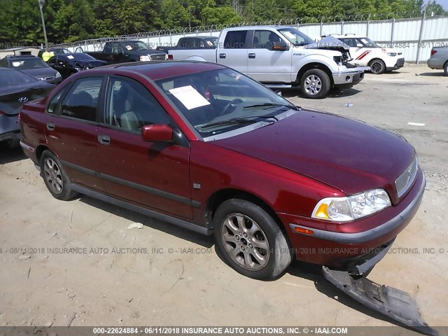YV1VS2551YF554621 - 2000 VOLVO S40 Бордовый фото 1