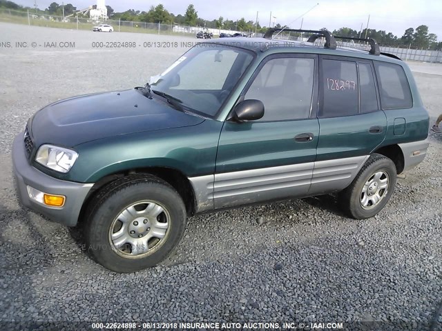 JT3GP10V9Y0044199 - 2000 TOYOTA RAV4 GREEN photo 2