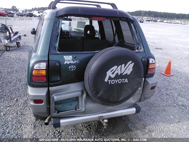 JT3GP10V9Y0044199 - 2000 TOYOTA RAV4 მწვანე ფოტო 6