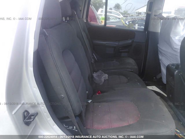 1FMZU63K05UA96784 - 2005 FORD EXPLORER XLT/XLT SPORT/NBX SILVER photo 8