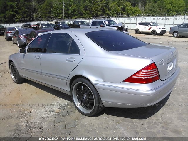 WDBNG75J54A424199 - 2004 MERCEDES-BENZ S 500 SILVER photo 3