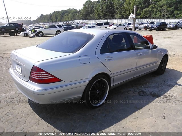 WDBNG75J54A424199 - 2004 MERCEDES-BENZ S 500 SILVER photo 4