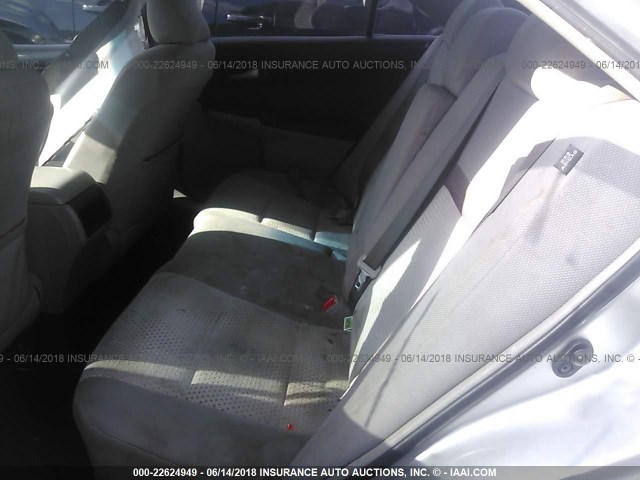 4T1BF1FK0CU195158 - 2012 TOYOTA CAMRY SE/LE/XLE SILVER photo 8