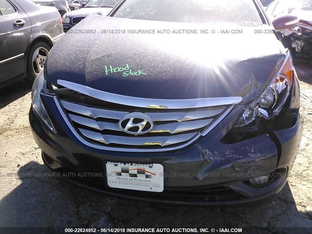 5NPEC4ACXCH446631 - 2012 HYUNDAI SONATA SE/LIMITED Dark Blue photo 6