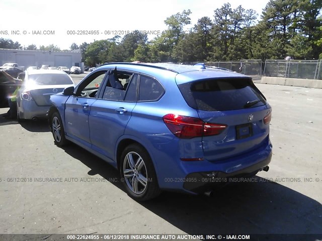 WBXHT3C31H5F71034 - 2017 BMW X1 XDRIVE28I BLUE photo 3