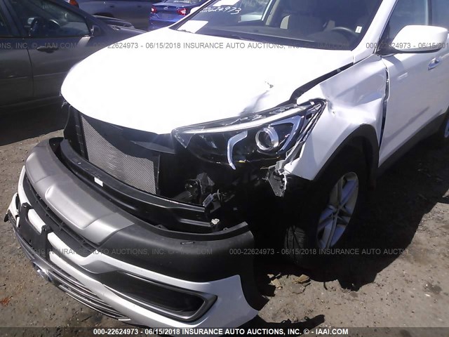 5NMZT3LB8JH069131 - 2018 HYUNDAI SANTA FE SPORT  WHITE photo 6