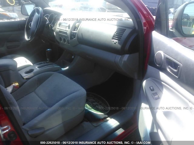 5TETU62N78Z520527 - 2008 TOYOTA TACOMA PRERUNNER ACCESS CAB RED photo 5