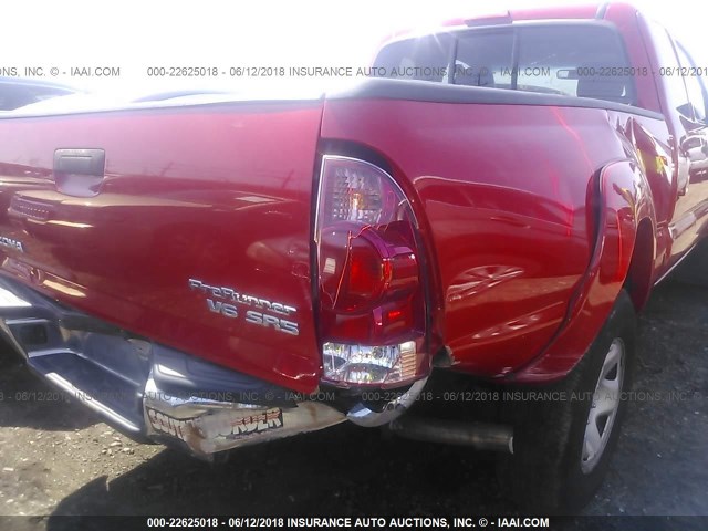 5TETU62N78Z520527 - 2008 TOYOTA TACOMA PRERUNNER ACCESS CAB RED photo 6