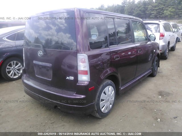 JTLKT324864053083 - 2006 TOYOTA SCION XB ბურგუნდია ფოტო 4