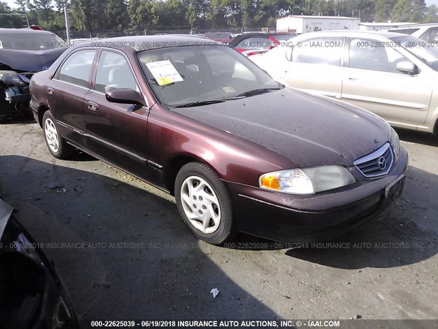 1YVGF22C725261089 - 2002 MAZDA 626 LX BURGUNDY photo 1