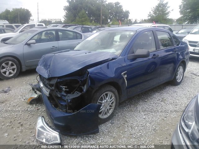 1FAHP35N68W266707 - 2008 FORD FOCUS SE/SEL/SES BLUE photo 2