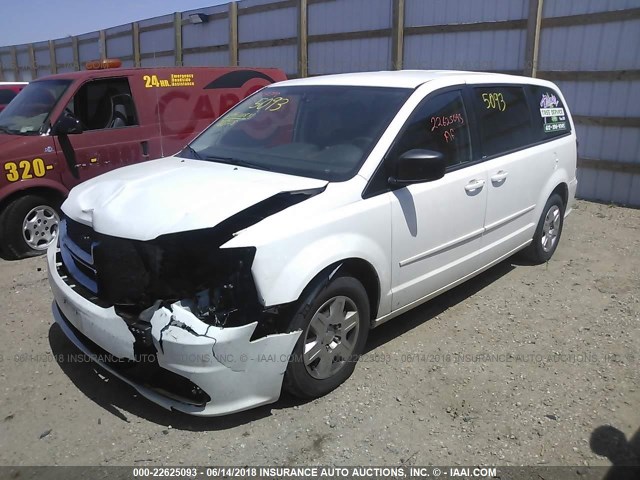 2D4RN4DG6BR623965 - 2011 DODGE GRAND CARAVAN EXPRESS WHITE photo 2