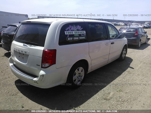 2D4RN4DG6BR623965 - 2011 DODGE GRAND CARAVAN EXPRESS WHITE photo 4