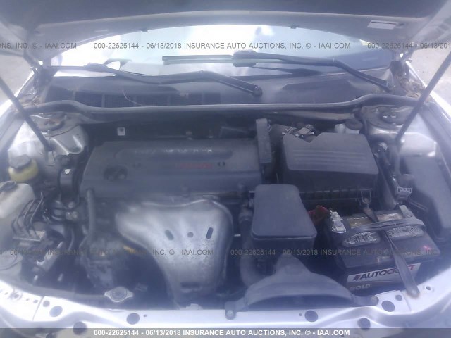 4T1BE46K58U791815 - 2008 TOYOTA CAMRY CE/LE/XLE/SE SILVER photo 10