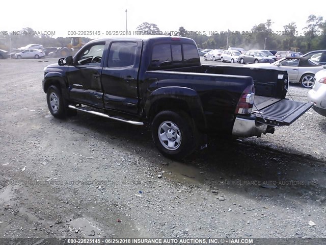 5TFLU4EN5CX037053 - 2012 TOYOTA TACOMA DOUBLE CAB BLACK photo 3