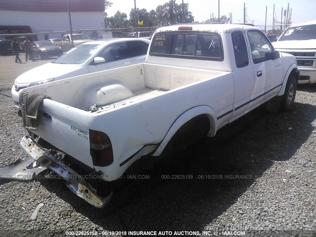 4TAWN72N7XZ440831 - 1999 TOYOTA TACOMA XTRACAB WHITE photo 4