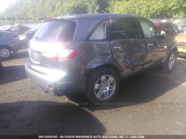 2HNYD28488H522788 - 2008 ACURA MDX TECHNOLOGY GRAY photo 4