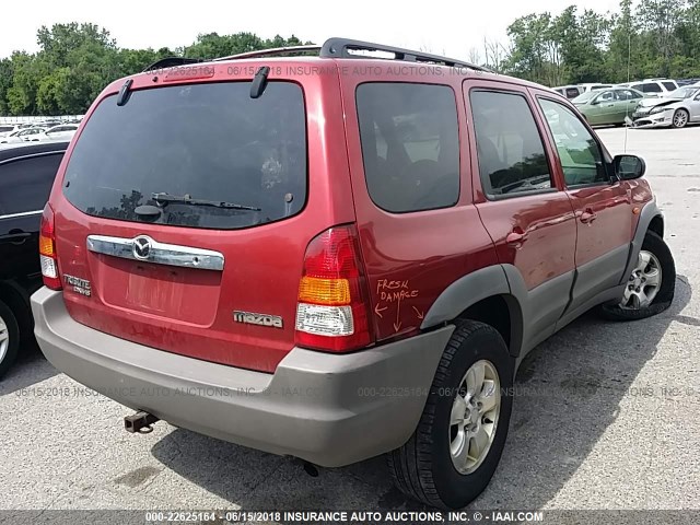 4F2YU06161KM59921 - 2001 MAZDA TRIBUTE DX 栗色 照片 4