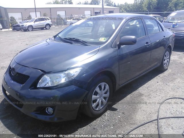 2T1BU40E29C105237 - 2009 TOYOTA COROLLA S/LE/XLE GRAY photo 2