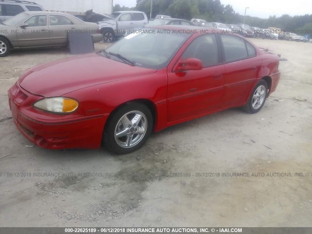 1G2NW52E71C126578 - 2001 PONTIAC GRAND AM GT RED photo 2