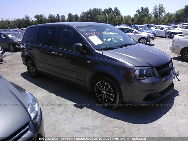 2C4RDGBG7ER268409 - 2014 DODGE GRAND CARAVAN SE GRAY photo 1