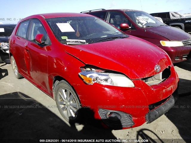 2T1KU4EE0AC340927 - 2010 TOYOTA COROLLA MATRIX  RED photo 1