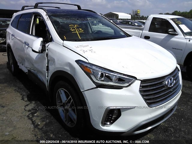 KM8SR4HF7HU251371 - 2017 HYUNDAI SANTA FE SE/LIMITED WHITE photo 1