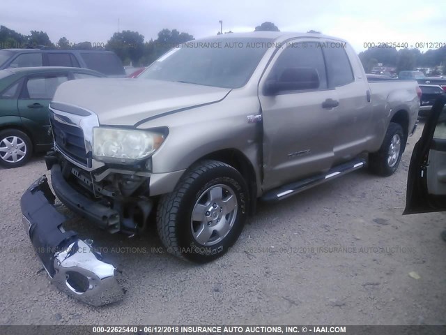 5TBRV54187S472505 - 2007 TOYOTA TUNDRA DOUBLE CAB SR5 TAN photo 2