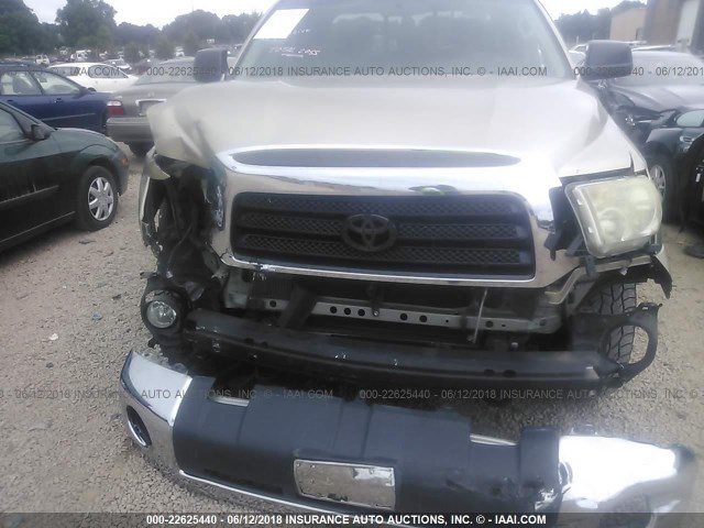 5TBRV54187S472505 - 2007 TOYOTA TUNDRA DOUBLE CAB SR5 TAN photo 6