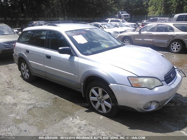 4S4BP61C967317139 - 2006 SUBARU LEGACY OUTBACK 2.5I SILVER photo 1