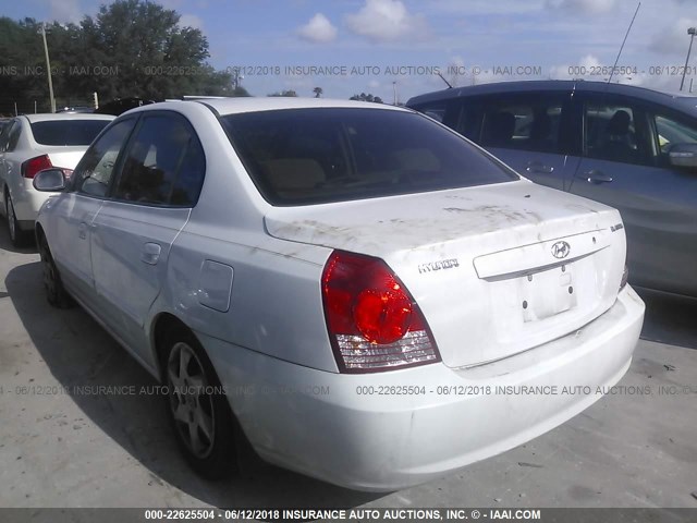 KMHDN46D66U357393 - 2006 HYUNDAI ELANTRA GLS/GT/LIMITED WHITE photo 3