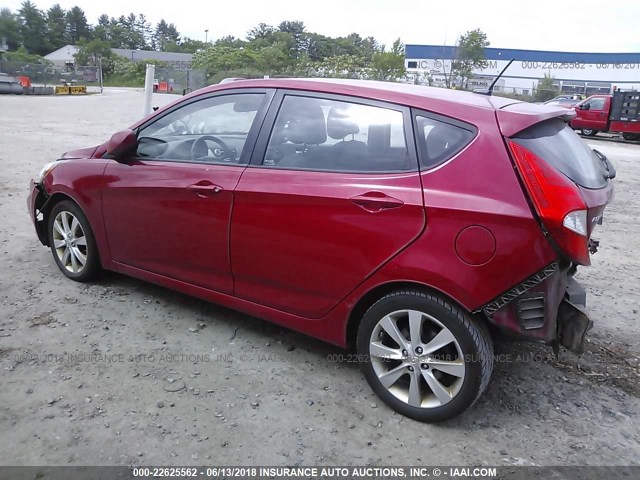 KMHCU5AE8CU011006 - 2012 HYUNDAI ACCENT GLS/GS/SE RED photo 3