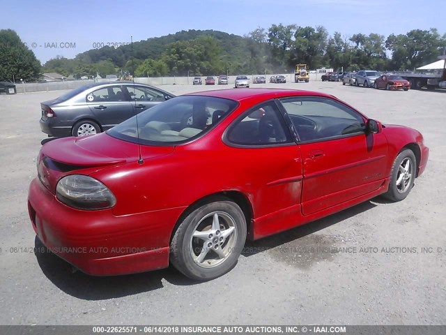 1G2WP12KXXF216816 - 1999 PONTIAC GRAND PRIX GT RED photo 4