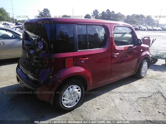 JN8AZ2KR8CT250790 - 2012 NISSAN CUBE S/SL/KROM MAROON photo 4