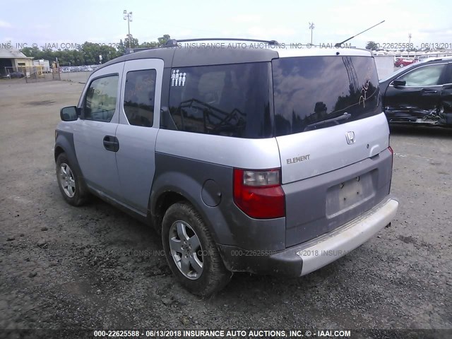 5J6YH28583L000638 - 2003 HONDA ELEMENT EX GRAY photo 3