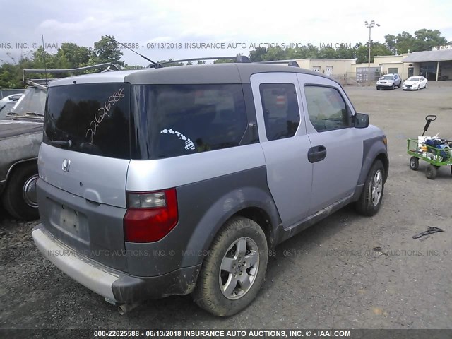 5J6YH28583L000638 - 2003 HONDA ELEMENT EX GRAY photo 4