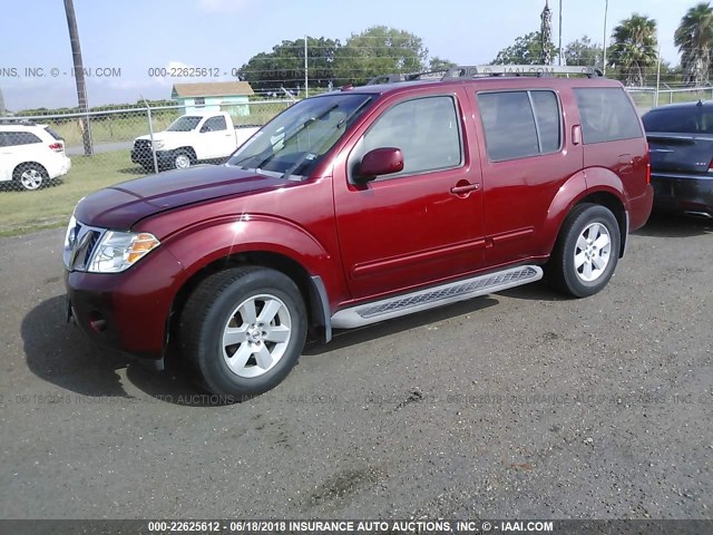 5N1AR18U38C660014 - 2008 NISSAN PATHFINDER S/LE/SE RED photo 2